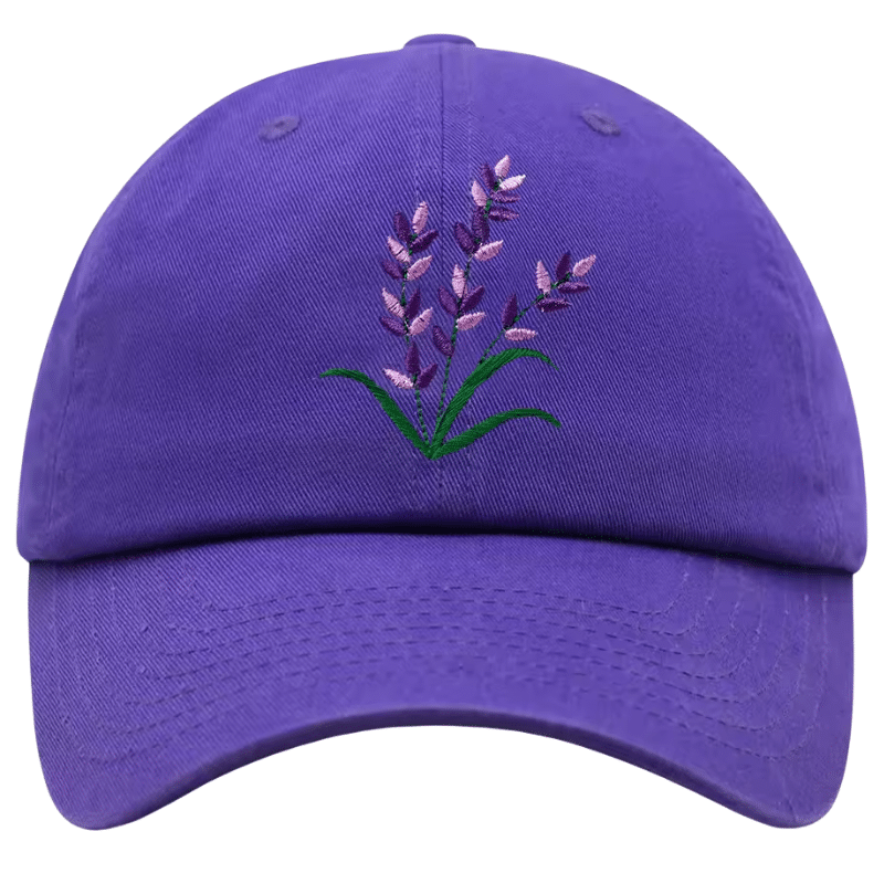Gorra con flores de lavanda Gorra con flores de lavanda morado