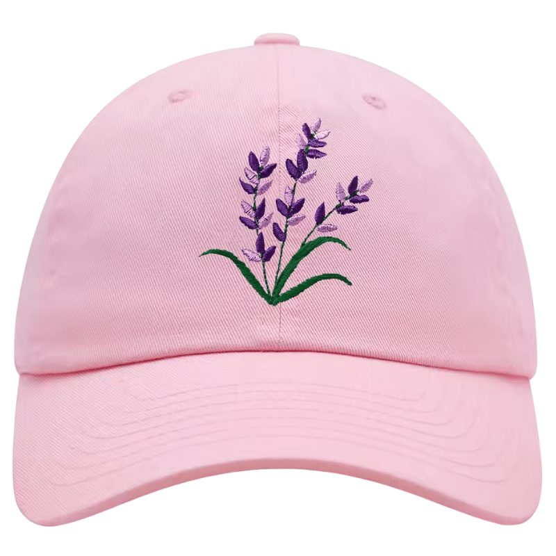 Gorra con flores de lavanda Gorra con flores de lavanda